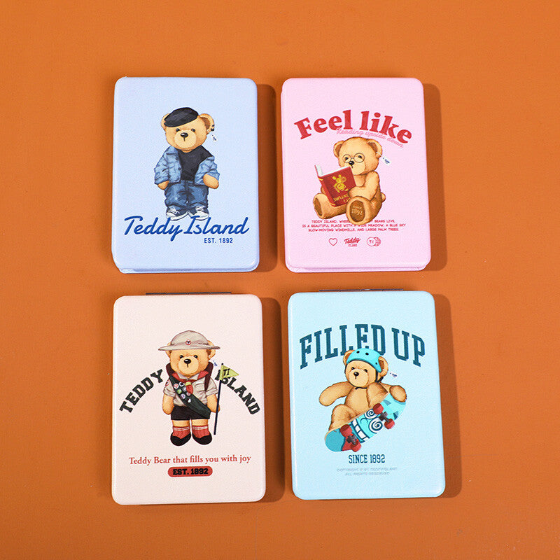 Specchio moda rettangolare in cristallo con rilievo serie TEDDY ISLAND-orso sportivo