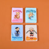 Specchio moda rettangolare in rilievo di sabbia mobile serie TEDDY ISLAND-orso sportivo