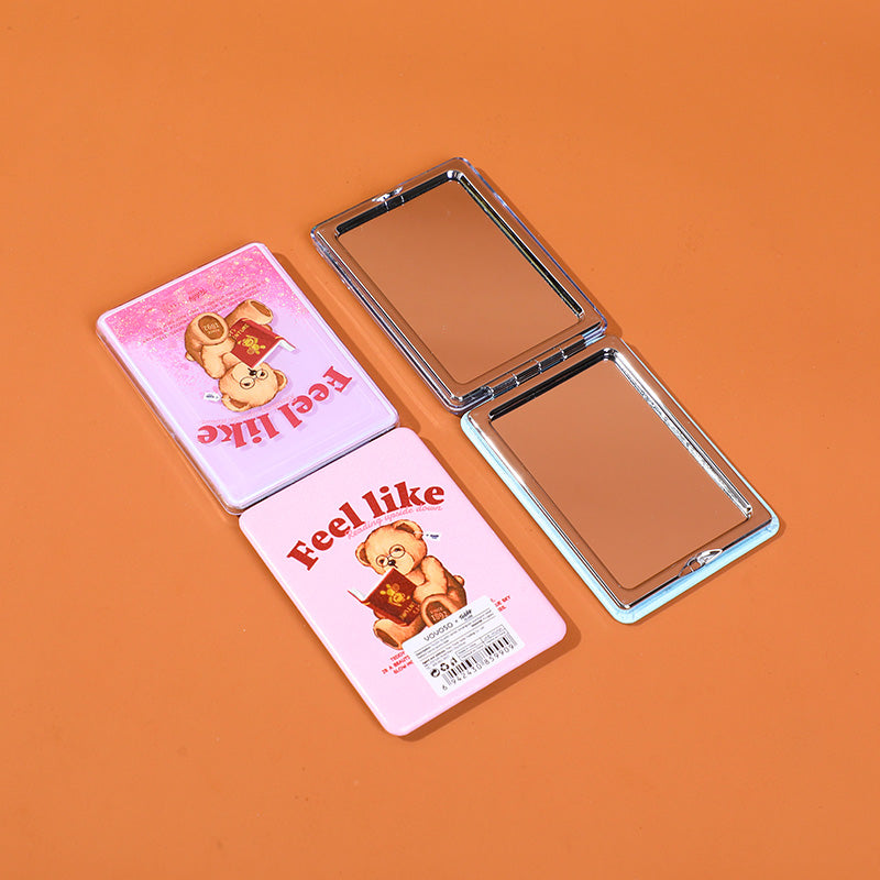 Specchio moda rettangolare in rilievo di sabbia mobile serie TEDDY ISLAND-orso sportivo