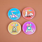 Specchio rotondo in rilievo con motivo sabbie mobili della serie TOMARMON