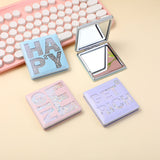 Specchio alla moda quadrato con lettere fortunate-1Pz