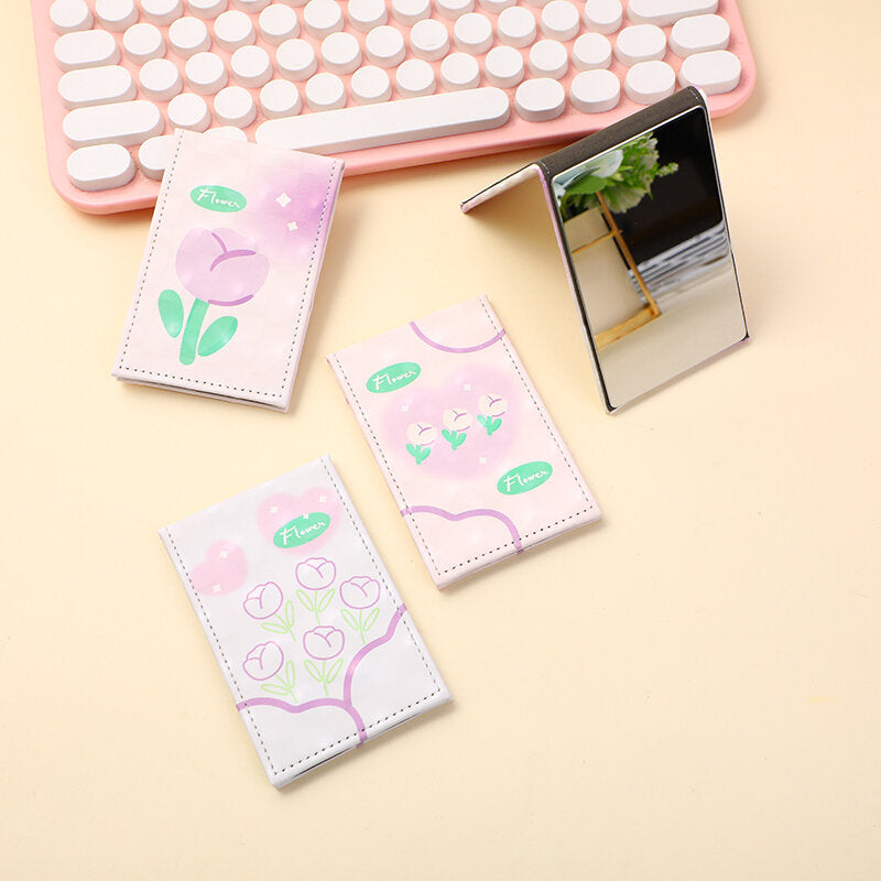 Specchio resistente e pieghevole con fiore viola-1Pz