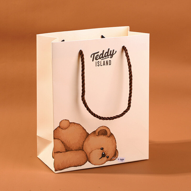 Borsa regalo con orsetto sdraiato della serie TEDDY ISLAND-M