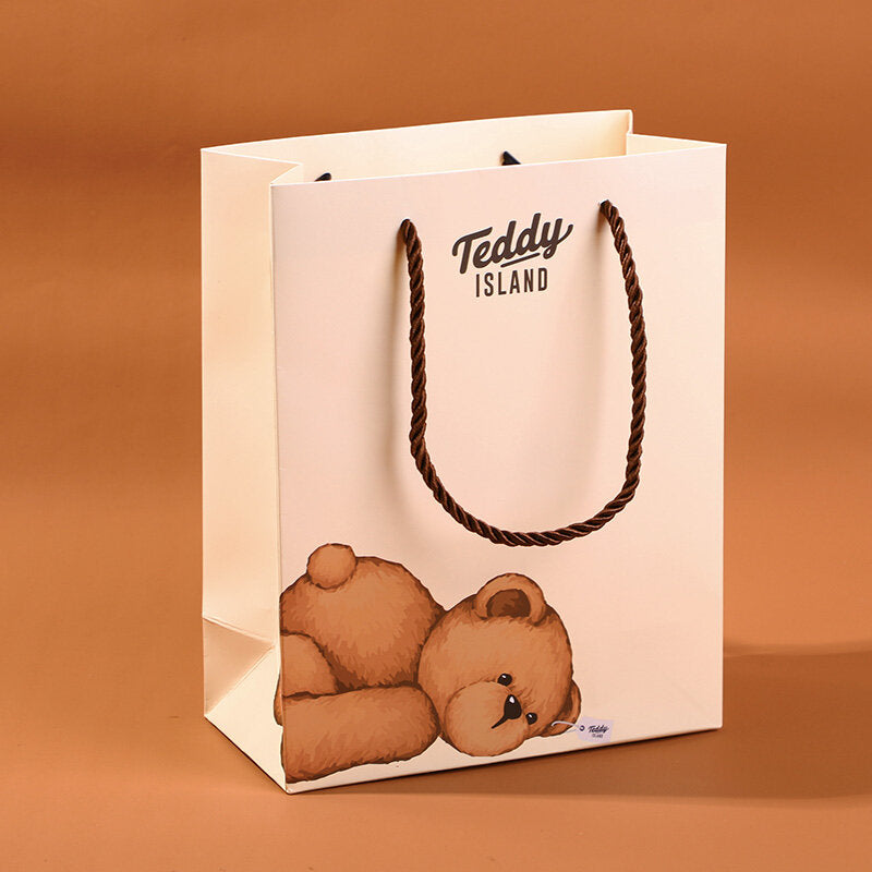 Borsa regalo con orsetto sdraiato della serie TEDDY ISLAND-L