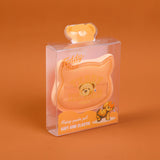 Simpatico piumino da cipria di zucchero filato della serie TEDDY ISLAND, marrone chiaro