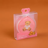 Serie TEDDY ISLAND piumino in polvere di zucchero filato a forma di goccia d'acqua (con scatola portaoggetti)-rosa