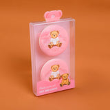TEDDY ISLAND serie velluto cipria secca 2 pezzi-rosa