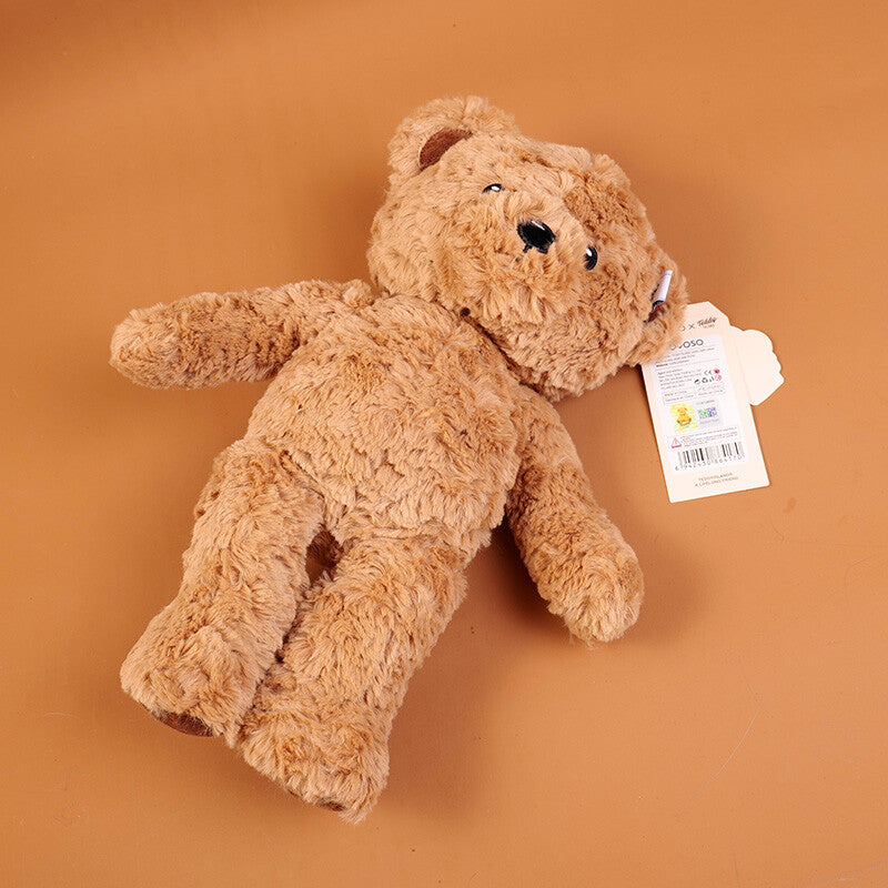 Serie TEDDY ISLAND peluche orso in piedi di colore scuro-35CM