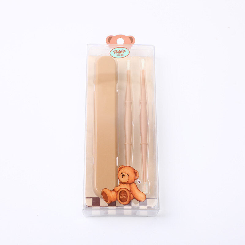 Serie TEDDY ISLAND, comodi plettri auricolari da 2 pezzi (con scatola portaoggetti)