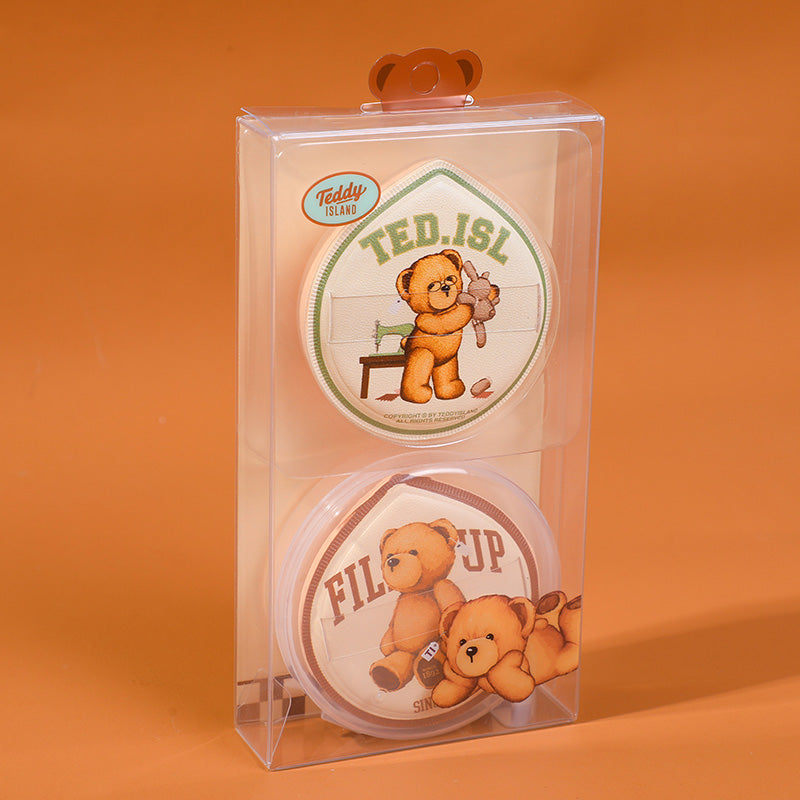 Serie TEDDY ISLAND, 2 pezzi di zucchero filato (con scatola portaoggetti)