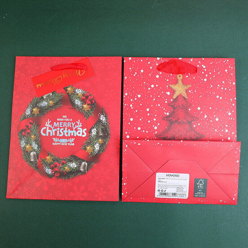 Borsa regalo verticale serie Merry Christmas-S