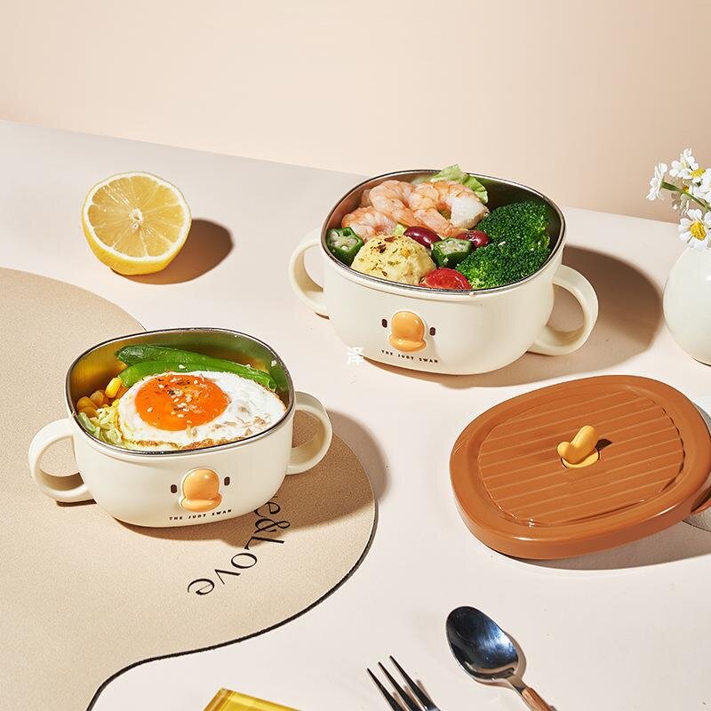 Ciotola quadrata per bambini in acciaio inox 316 serie JUDY-piccola