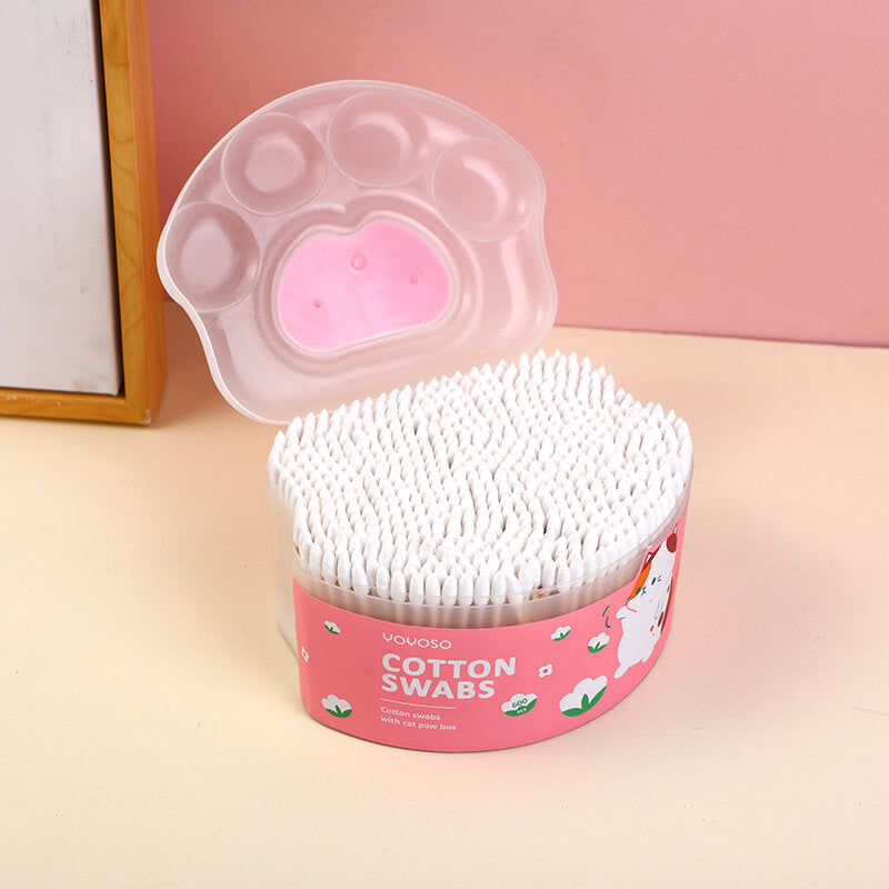 cotton fioco con zampe di gatto box-600 pezzi
