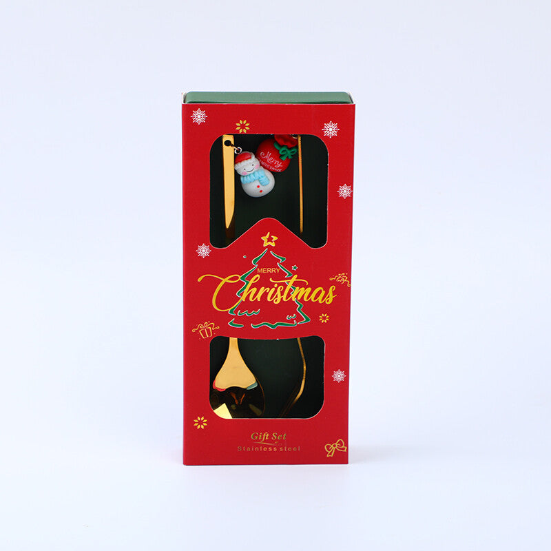 Set cucchiaio e forchetta con ciondolo in resina, set da 2 pezzi