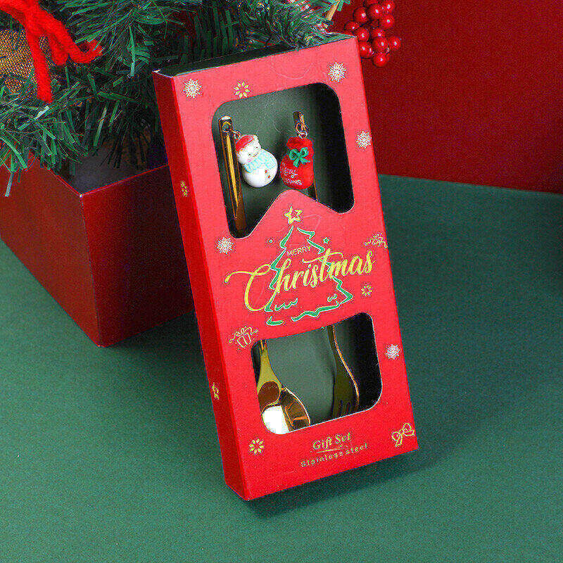 Set cucchiaio e forchetta con ciondolo in resina, set da 2 pezzi