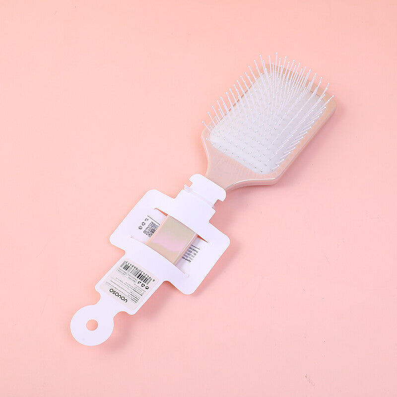 Pettine airbag quadrato colorato e brillante-rosa nudo