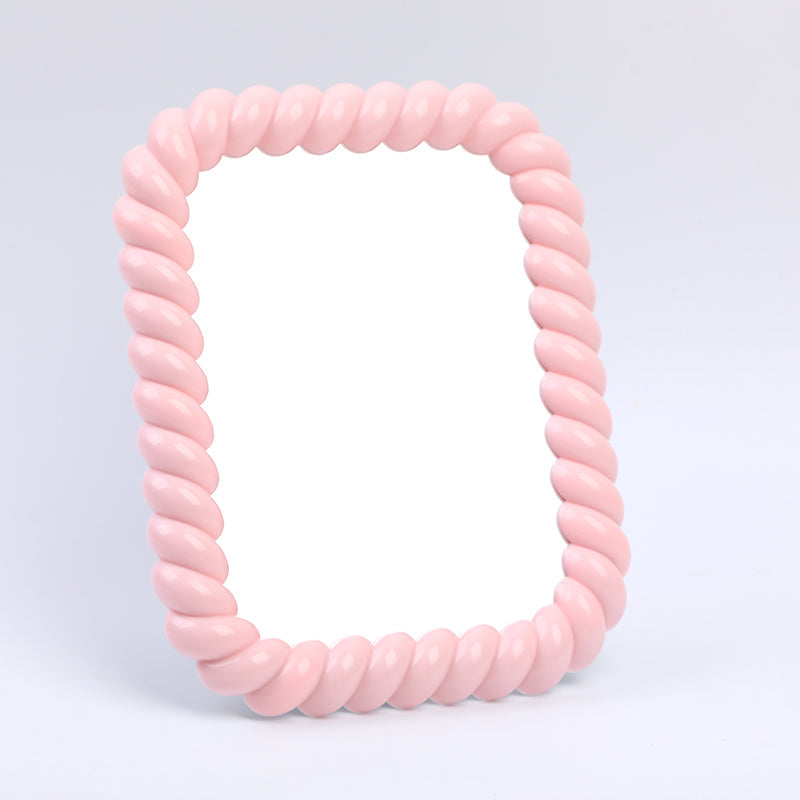 Specchio quadrato color crema da parete in stile INS