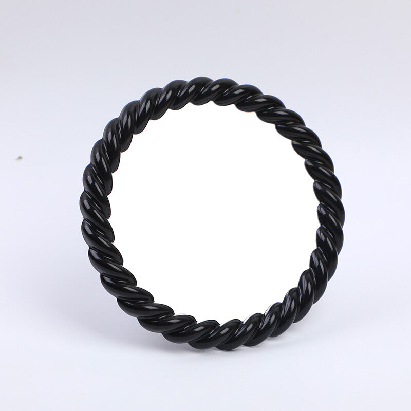 Specchio rotondo color crema comodo e carino in stile INS