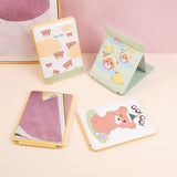 Specchio pieghevole in PU con decompressione dell'orso dei cartoni animati-1Pz