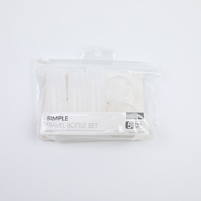 Set di bottiglie da viaggio semplici - 5 pezzi
