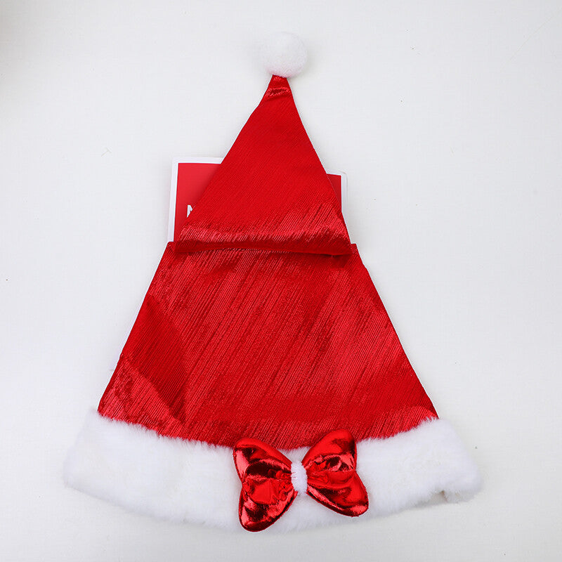 Cappello bowknot rosso serie natalizia