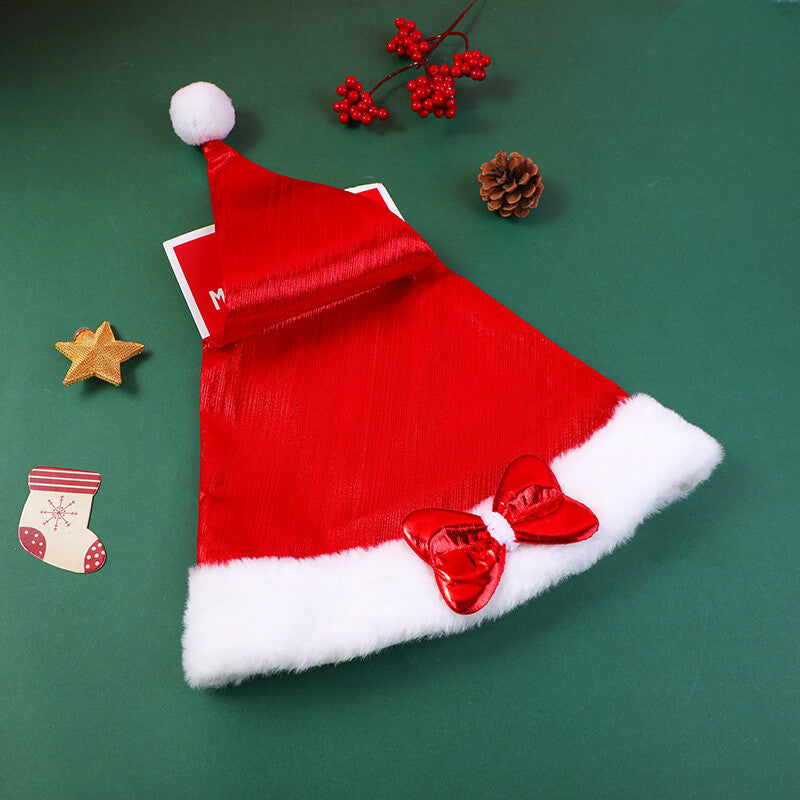 Cappello bowknot rosso serie natalizia