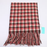 Sciarpa da donna pied de poule colorata - caffè e rosso