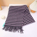 Sciarpa classica da donna pied de poule-rosa