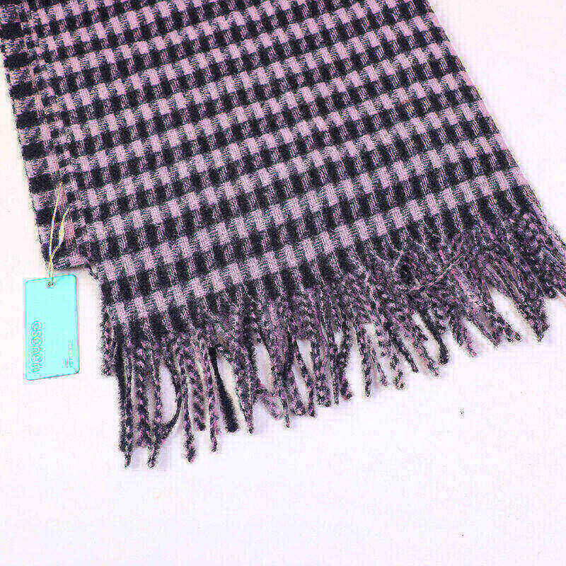 Sciarpa classica da donna pied de poule-rosa