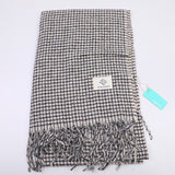 Sciarpa da donna in stile coreano mini plaid-bianco sporco