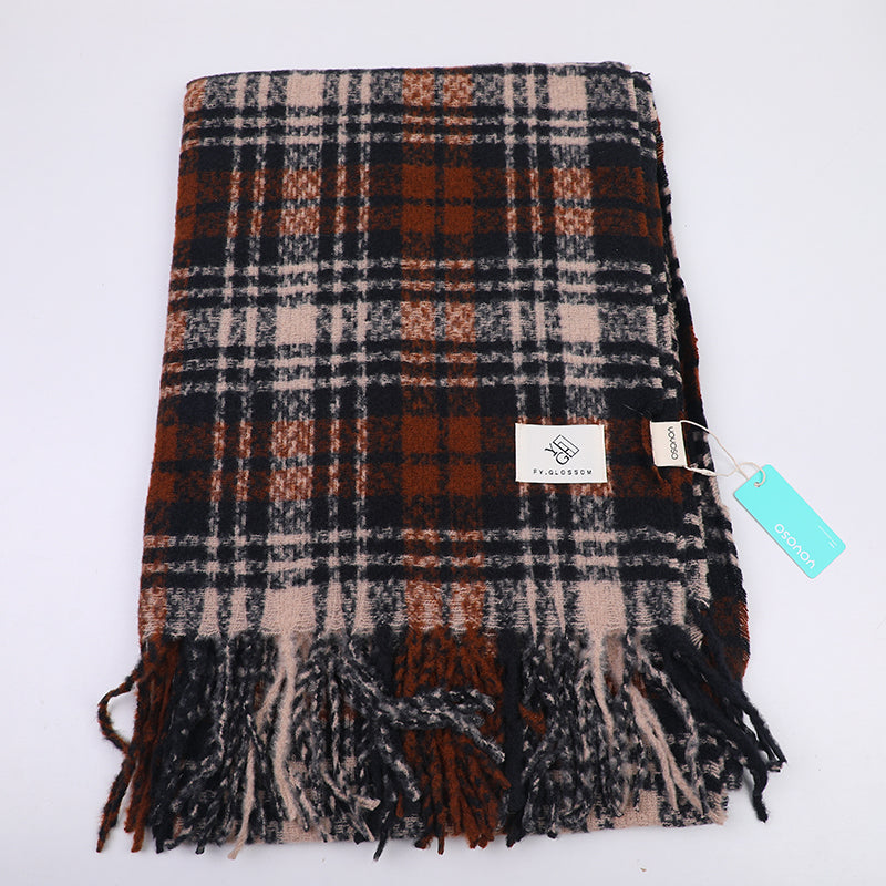 Sciarpa da donna a quadri-nera