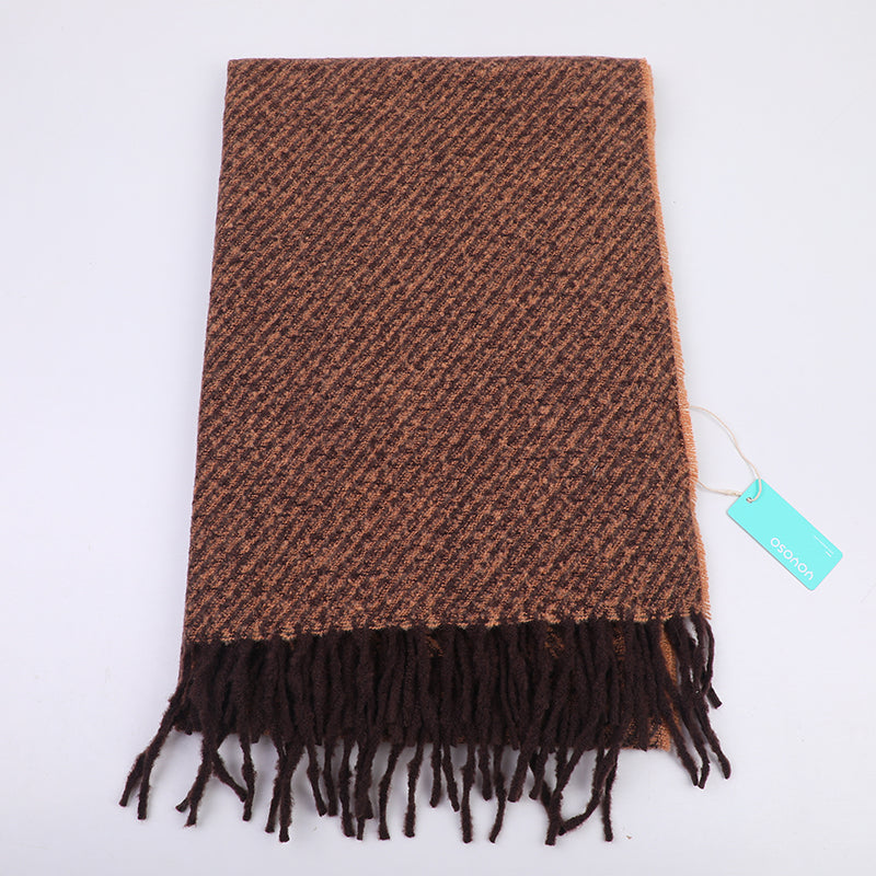 Sciarpa elegante da donna tinta unita-cachi