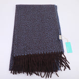 Sciarpa elegante da donna tinta unita-blu