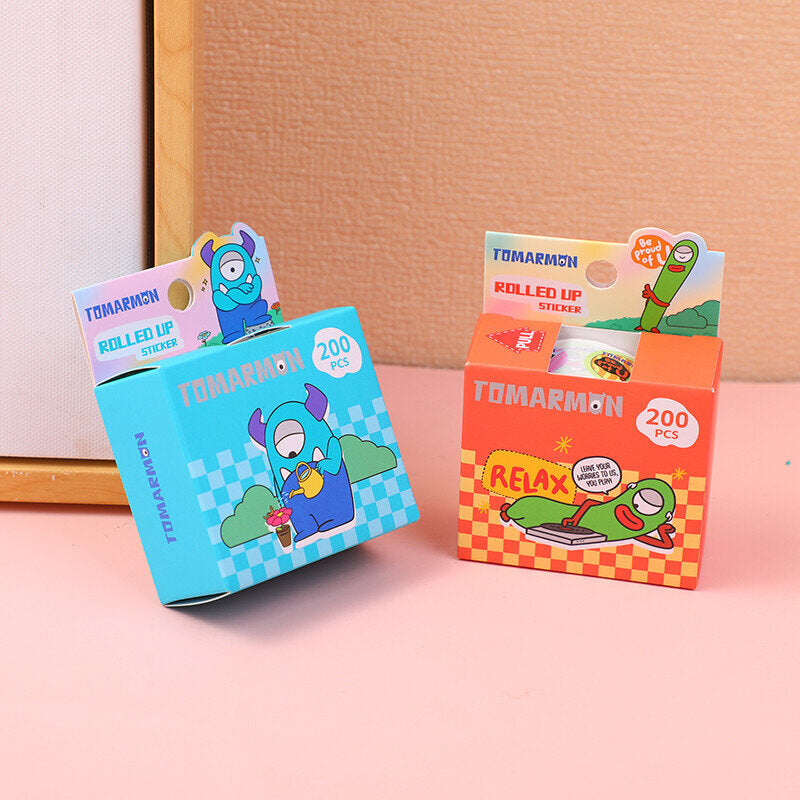 Set di adesivi della serie TOMARMON - arancione e verde