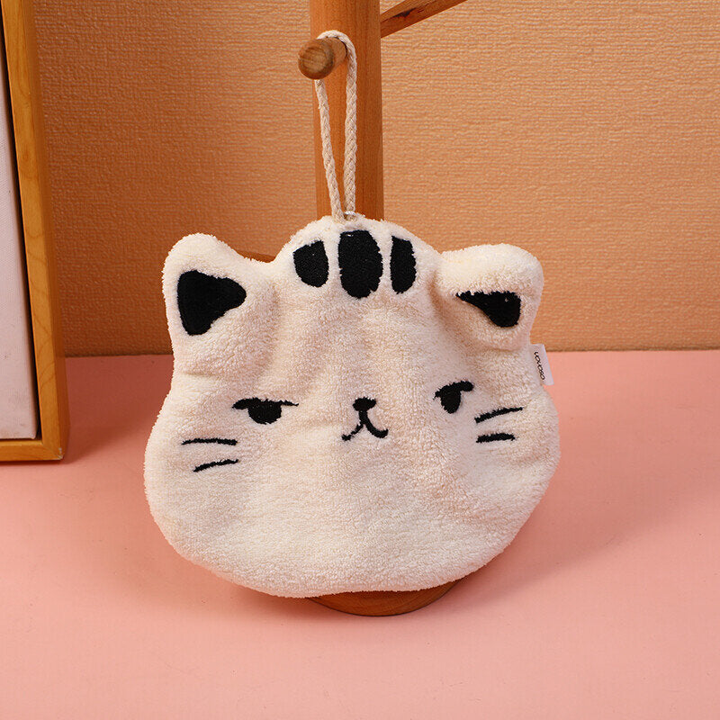 Asciugamano a forma di gatto con la faccia grande