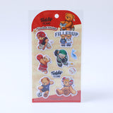 Serie TEDDY ISLAND diario felice adesivi floccati CD