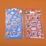 TEDDY ISLAND serie di adesivi in schiuma diario felice set combinato AB