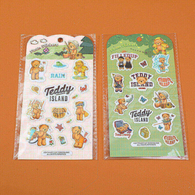 TEDDY ISLAND serie diario felice adesivi schiumosi set combo CD