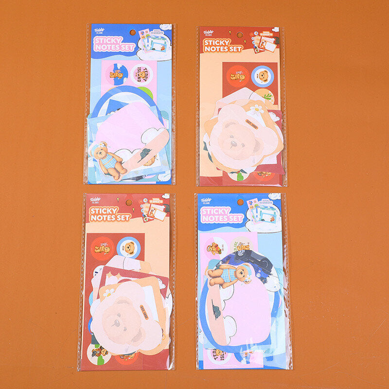 TEDDY ISLAND serie diario felice note adesive e adesivi set combo CD