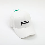 Cappellino da baseball ricamato F-bianco
