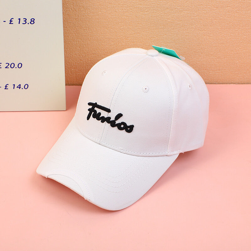 Cappellino da baseball ricamato F-bianco