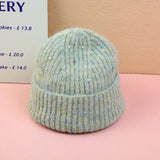 Cappello lavorato a maglia con strass-verde chiaro