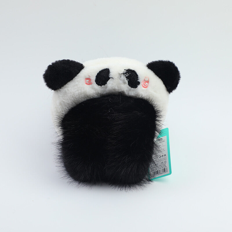 Paraorecchie pieghevoli in peluche a forma di panda