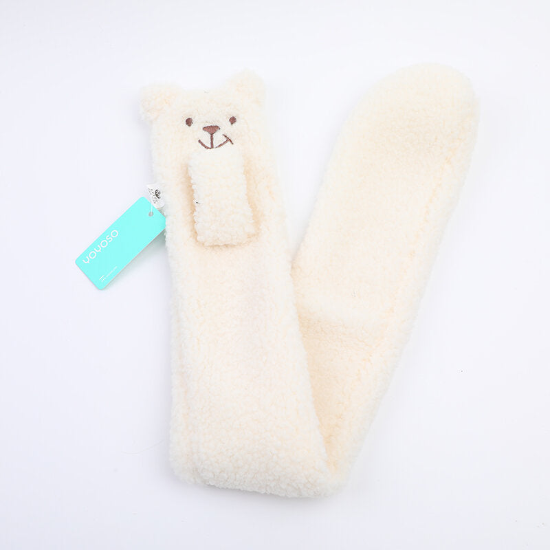 Sciarpa per bambini orsetto-beige