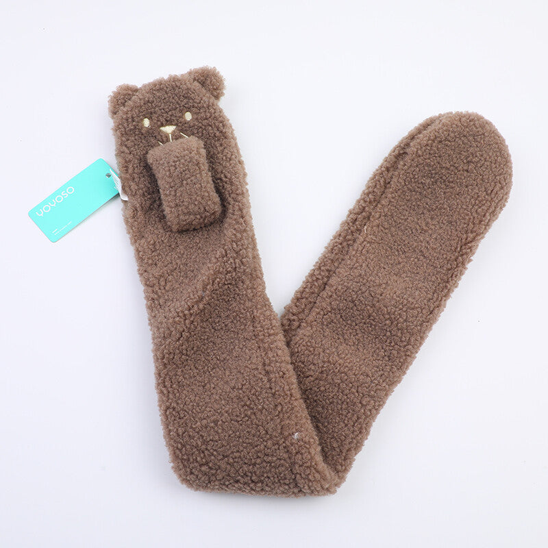 Sciarpa per bambini orsetto-marrone