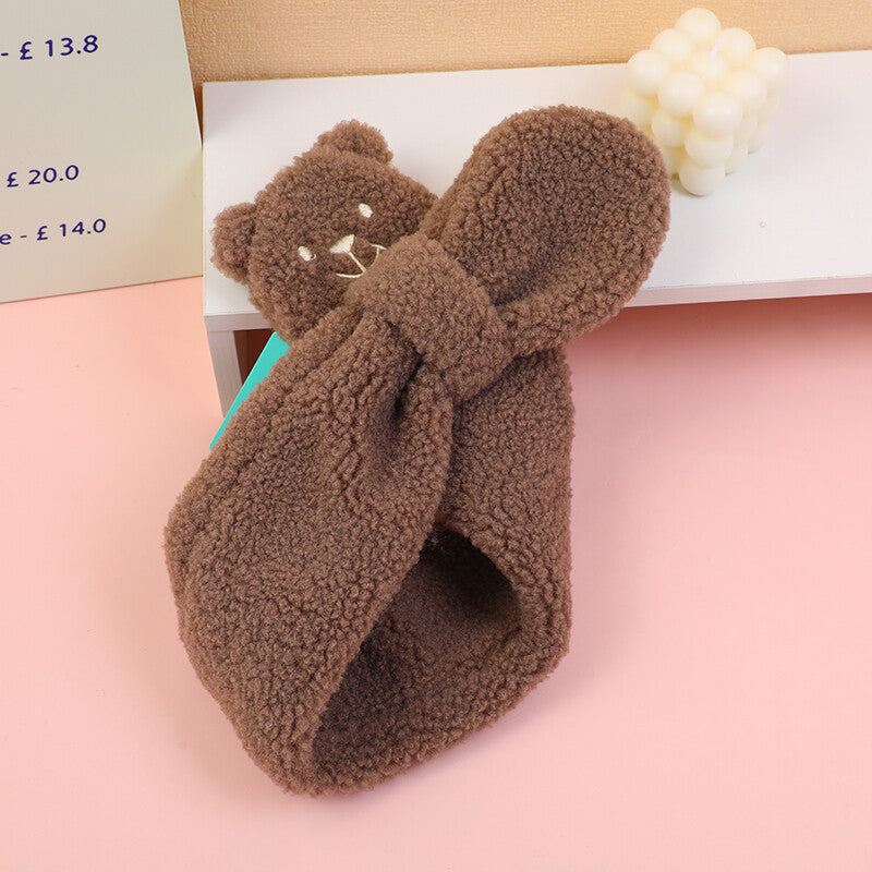 Sciarpa per bambini orsetto-marrone