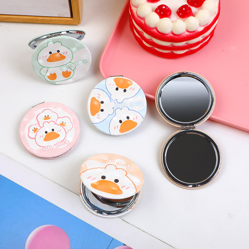 Specchio rotondo alla moda a forma di anatra carina