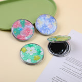 Specchio da principessa a conchiglia rotonda floreale in stile INS