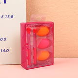 Set di pennelli per il trucco e piumino da cipria 5 pezzi