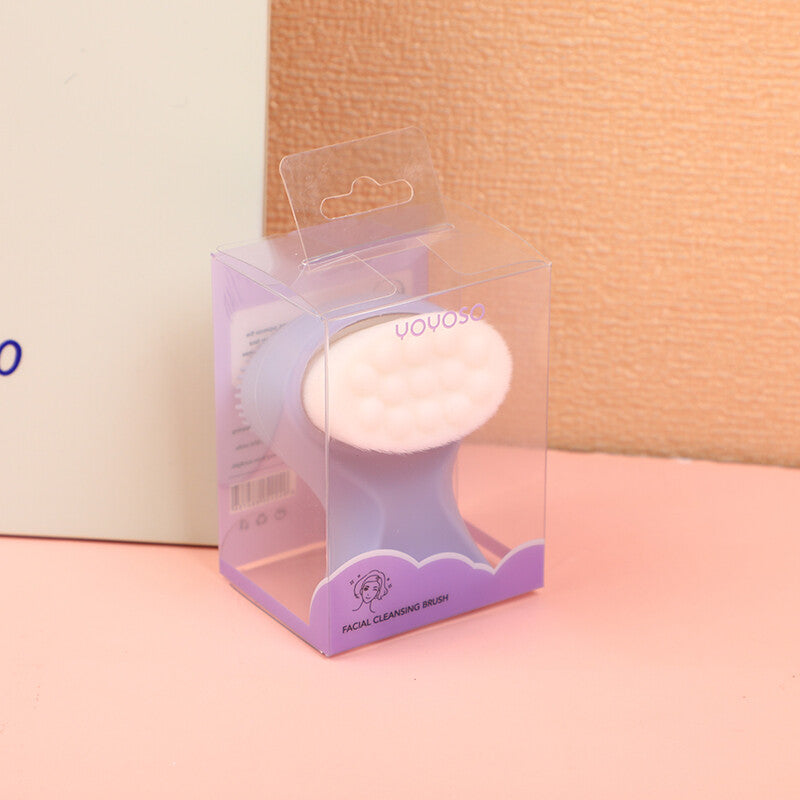 Spazzola per la pulizia del viso con vita sottile - viola